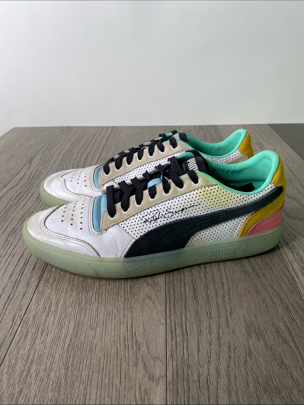 Puma White Black Multicolor Retro Athletic Sneakers - Picture 8 of 14